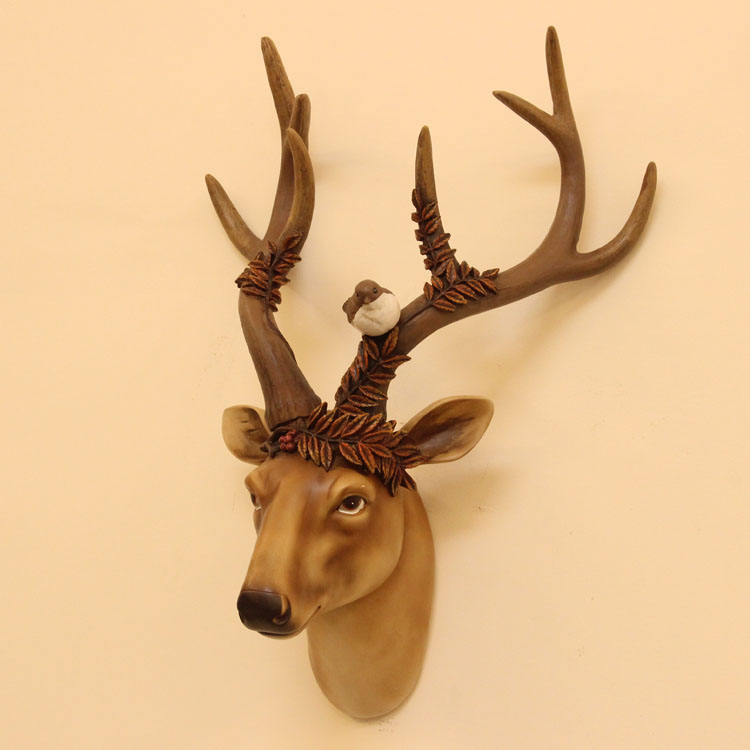 American style rural originality decorate Deer Pendants European style Retro Wall ornament Animal head Pendants Arts and Craftsin the Home accessories , Mural category - from Buy2taobao.com to provide professional Taobao agent buy service