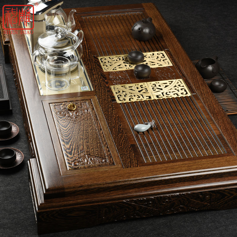 Shendiao Wenge Outsize tea tray solid wood Chahai Sandalwood Tea Service Tea Tray Kungfu Online tea set Fourin the Tableware , Tea set , Tea tray category - from Buy2taobao.com to provide professional Taobao agent buy service