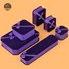 紫色八角绒布首饰盒戒指盒项链盒耳钉盒吊坠盒手镯盒盒
