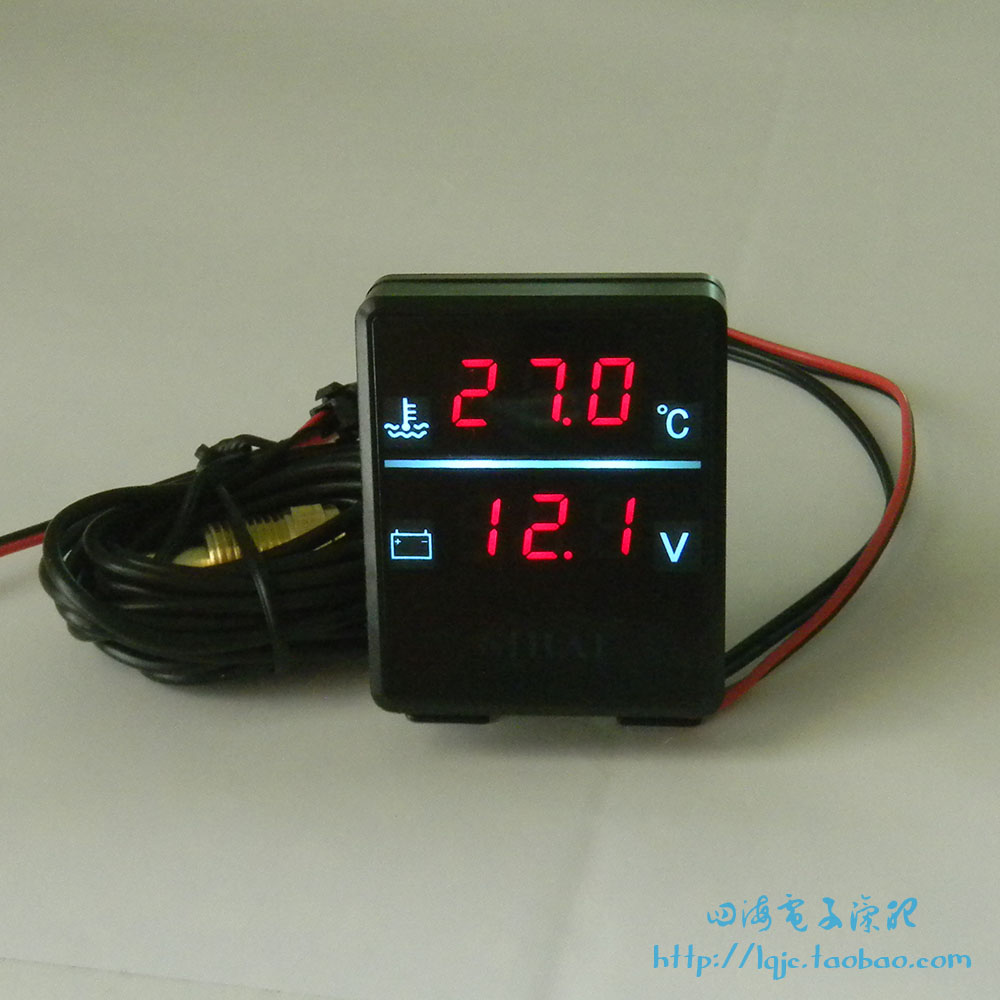 四海配全铜感应头 数码电子水温电压二合一12V24V通用厂家批单|msdalam kategori kereta/artikel/Fitting/Refit, bahagian-bahagian auto, Meter Auto - dari Buy2taobao.com untuk memberikan perkhidmatan ejen Taobao profesional membeli