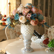 欧式古典玫瑰仿真花艺假花卉套装客厅室内餐桌玄关装饰花插花酒店