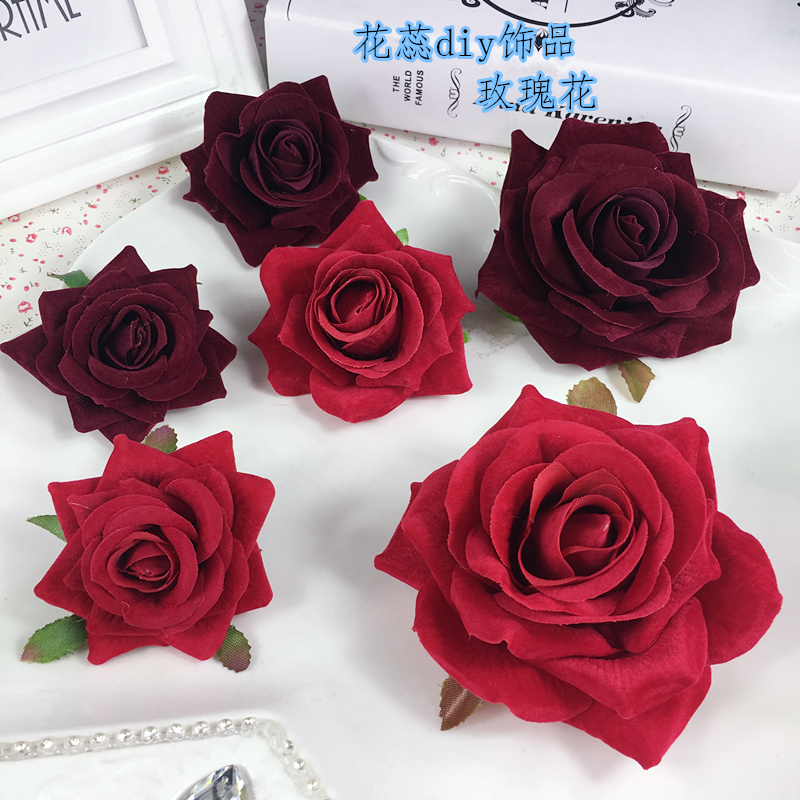 DIY仿真工艺绒布玫瑰花头花朵胸花帽子装饰花 拍摄道具 拱门花饰|msdalam kategori Aksesori rumah, pasu/bunga/bunga tiruan/perhiasan imitasi, bunga tiruan/bunga tiruan - dari Buy2taobao.com untuk memberikan perkhidmatan ejen Taobao profesional membeli
