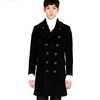 韩国绅士秋冬男士商务潮外套黑色羊绒大衣立领修身高档羊毛呢风衣