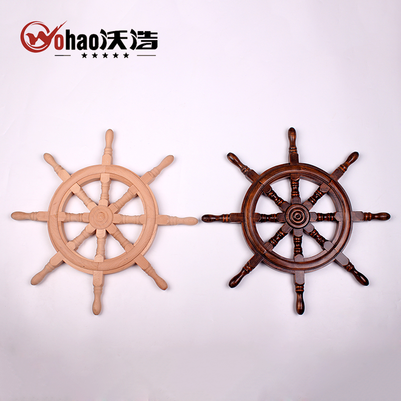 Dongyang wood carving Arts and Crafts Steering wheel Solid wood rudder Wooden boat rudder Continental helmsmanin the Home accessories , Mural category - from Buy2taobao.com to provide professional Taobao agent buy service