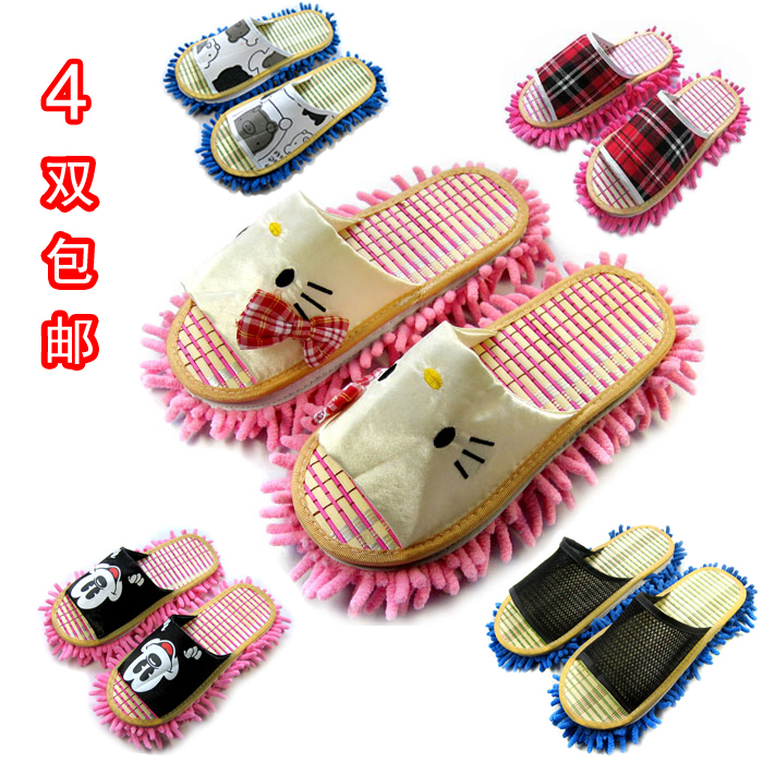 undefined4 Summer fund Lazy man Brushing slipper Chenille Washable Mopping the floor slipper summer Bamboo Lovers' shoesundefinedin the Family/Personal Cleaning Tools , Housework/Floor cleaning equipment , Wipe slippers category - from Buy2taobao.com to provide professional Taobao agent buy service