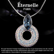 法国eternelle奥地利水晶项链，欧美时尚吊坠，锁骨链脖子链挂坠