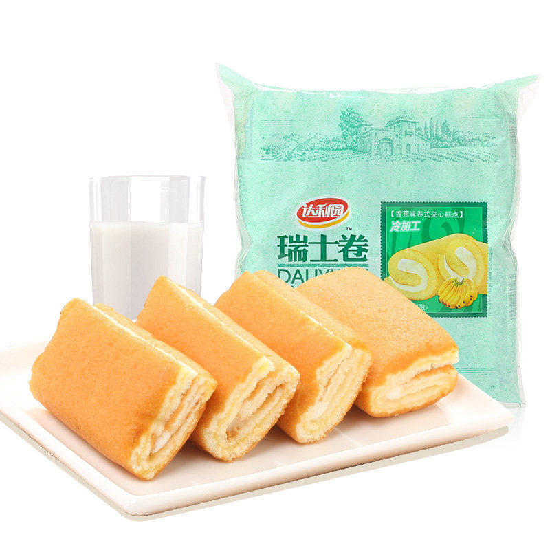 【天猫超市】达利园 瑞士卷蛋糕（香蕉味) 240g/袋（12枚）