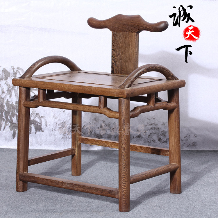 红木家具 明清古典中式实木休闲椅 仿古矮头椅 鸡翅木泰椅顶腰椅
