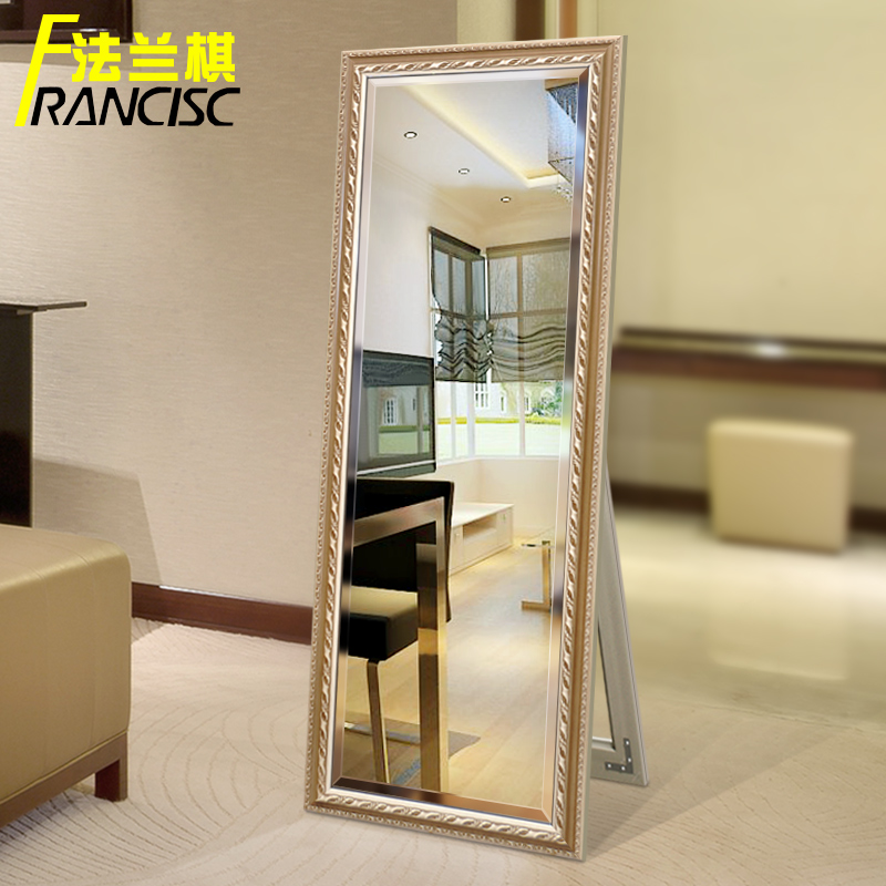 Flange chess golden carving Dressing Mirror whole body Landing bracket Mirror Wall hanging suspension couture Dressing mirrorin the Residential furniture , Mirrors , Mirror category - from Buy2taobao.com to provide professional Taobao agent buy service