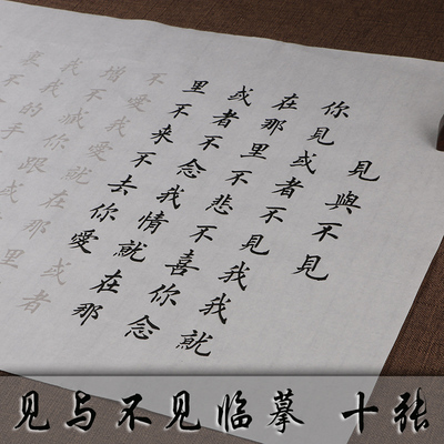 见与不见小楷书法毛笔字帖楷书入门练习字帖描红临摹宣纸半生半熟