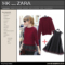 上下架计划:ZARA2015新款裙装休闲套装圆领酒红色复古毛衣中长款连衣裙两件套