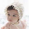 韩国进口有机棉婴儿童帽子公主，全棉胎帽女宝宝春秋季防风遮太阳帽