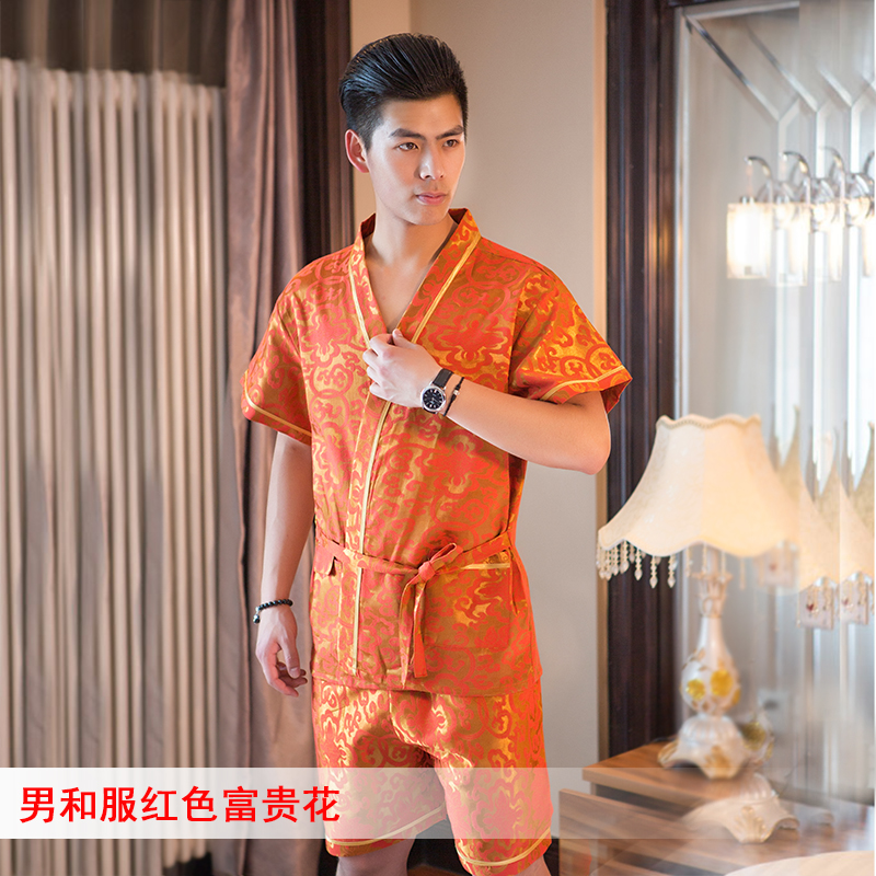 高档汗蒸服男浴服男和服款开衫足疗按摩服安然纳米透气汉蒸桑拿服在类目 居家日用, 毛巾/浴巾/浴袍, 浴裙/浴袍/浴衣中 - 来自Buy2taobao.com提供专业的淘宝代购服务