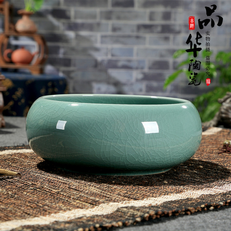龙泉青瓷哥窑茶洗裂纹茶洗水培花盆水仙花盆纯正龙泉|ruв категории посуда, чайный сервиз, Садо/ноль - от Buy2taobao.com для оказания профессиональной услуги покупки агента Taobao