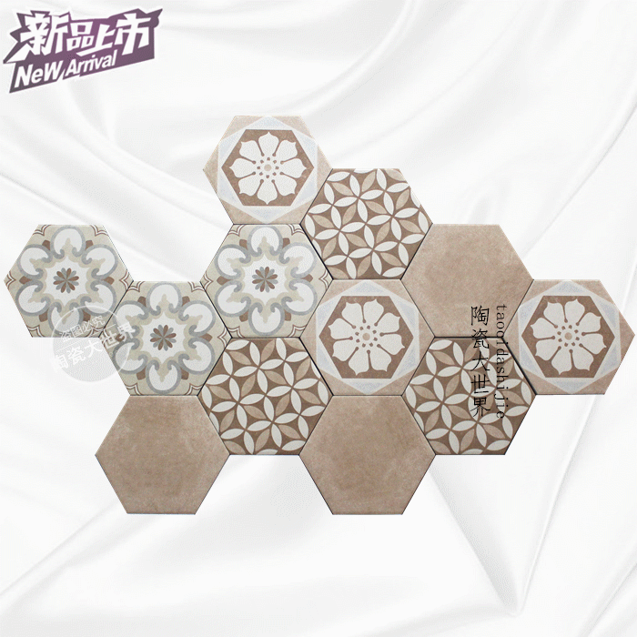 100*175*200 candy series Six angle brick Hexagonal tile/Frosting/Coffee Parquetin the Decoration main material , Ceramic tile , Antique brick (Including culture stone) category - from Buy2taobao.com to provide professional Taobao agent buy service