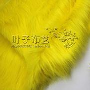 9cm黄色长毛绒布料diy柜台，装饰格子铺背景，cosplay道具服装仿皮草