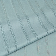 粉蓝色竖条纹镂空纯棉布料宁静清新轻薄柔软有垂感连衣裙衬衣面料