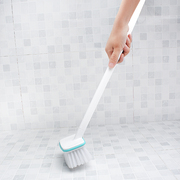 日本3用长柄浴室清洁刷毛刷，附瓷砖缝隙刷子毛发夹(毛发夹)厕所刷