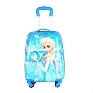 收纳袋小型大童小孩子用的行李箱，天蓝色旅游旅行小款硬壳可爱防水