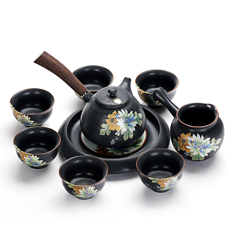 功夫茶具複古扒花窯變側把茶壺茶杯套裝禮盒家用陶瓷禮品茶具整套在類目 餐飲具, 茶具, 功夫茶具中 - 來自Buy2taobao.com提供專業的淘寶代購服務
