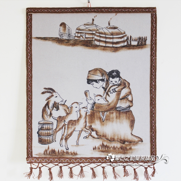 蒙古毡画 草原母亲 内蒙古工艺品 少数民族特色挂画 蒙古包装饰画|msdalam kategori Ciri-ciri kraftangan, Minoriti mempunyai kraf, Mongolia ciri-ciri, 蒙古皮 lukisan - dari Buy2taobao.com untuk memberikan perkhidmatan ejen Taobao profesional membeli