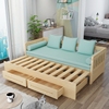 实木沙发床多功能可折叠推拉单人1.2双人1.5小户型，客厅1.8米两用