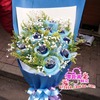蓝色妖姬玫瑰11朵花束朋友生日礼物上海鲜花速递虹口花店送花