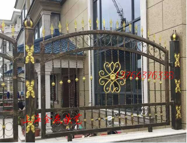 上海铁艺围栏 欧式铁艺护栏 围墙 庭院围栏 高档别墅围栏 铁栅栏|msdalam kategori perkakasan/alat, Pembinaan perlindungan, perlindungan keselamatan lalu lintas, pagar/pagar - dari Buy2taobao.com untuk memberikan perkhidmatan ejen Taobao profesional membeli