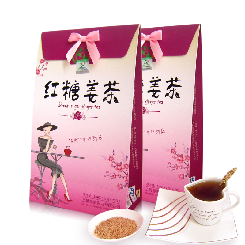 上海春姜紅糖姜茶240g姜愛優雅裝禮盒 買三送壹包郵 情人節禮物在類目 咖啡/麥片/衝飲, 藕粉/麥片/衝飲品, 薑湯中 - 來自Buy2taobao.com提供專業的淘寶代購服務
