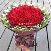 99朵红玫瑰上海鲜花广州北京深圳同城花店送花上门速递宝山金山