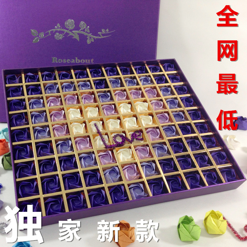 独家新品DIY99朵手工折川崎纸玫瑰成品礼盒/材料包/生日创意礼物|ruв категории доставка цветов/цветок моделирования/растения садоводства, Diy моделирования цветы материалов, производство материалов (новый), другие - от Buy2taobao.com для оказания профессиональной услуги покупки агента Taobao