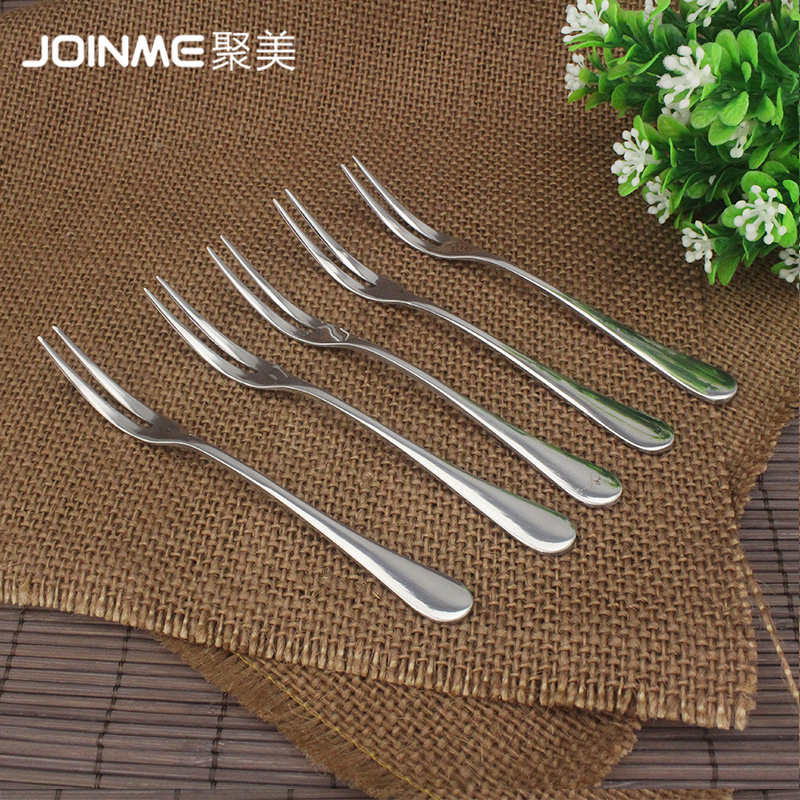 创意不锈钢水果叉环保时尚水果签 韩式水果小叉子甜品叉蛋糕叉