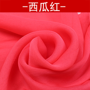 长款纯色真丝丝巾西瓜，红色超大纱巾薄款桑蚕丝围巾秋季防晒披肩