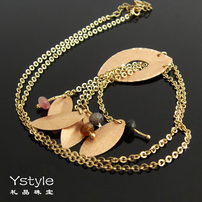 【Ystyle礼品珠宝】★ 18K金 K-gold 项链 叶片流苏|ruв категории ювелирные изделия/алмаз/жадеит/золото, драгоценности Kim, монисто - от Buy2taobao.com для оказания профессиональной услуги покупки агента Taobao