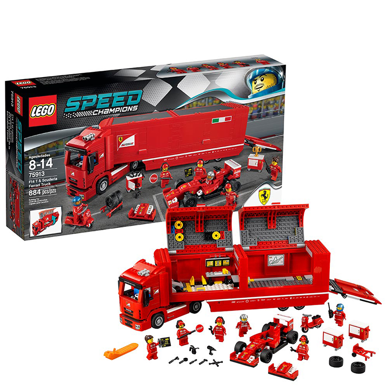 乐高超级赛车75913 14T和Scuderia法拉利卡车 LEGO积木益智拼搭