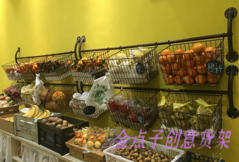 超市貨架蔬菜水果貨架糖果餅幹挂籃展示架挂牆零食幹貨挂鈎籃定制在類目 商業/辦公傢俱, 貨架/展櫃, 水果架中 - 來自Buy2taobao.com提供專業的淘寶代購服務