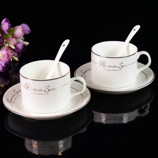 欧式咖啡杯套装骨瓷，咖啡杯3件套创意，陶瓷咖啡杯碟logo定制