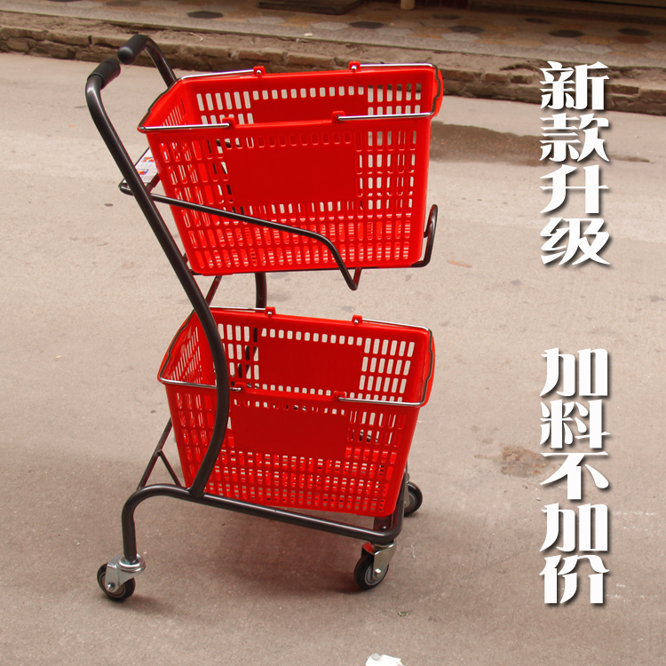 心邦直销日式成人购物车超市手推车ktv商场双层配篮车子包邮在类目 商业/办公家具, 超市家具, 购物车中 - 来自Buy2taobao.com提供专业的淘宝代购服务