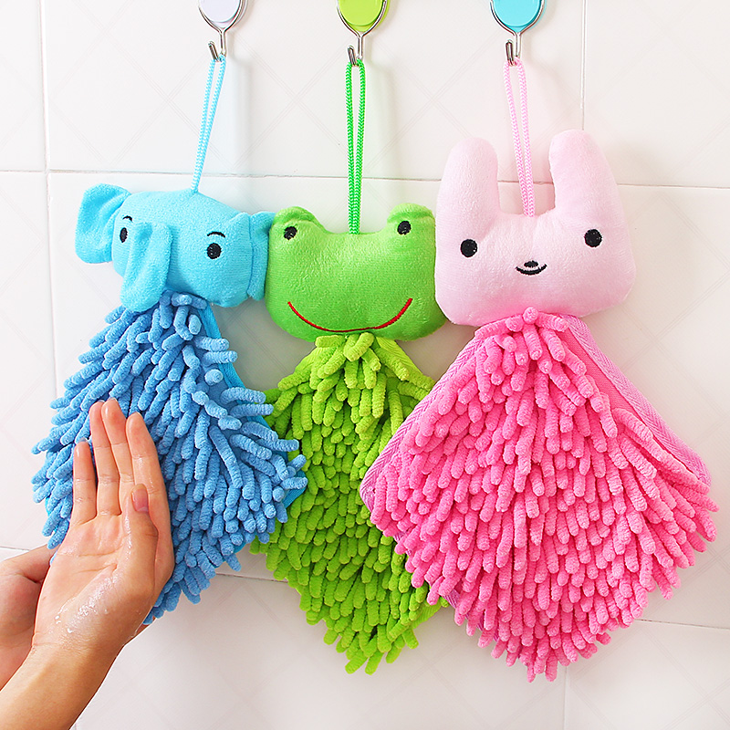 Huiwanju Creative home lovely Cartoon animal Chenille Kerchief Hanging type Towel suspension Handkerchief Baijie clothin the Family/Personal Cleaning Tools , Housework/Floor cleaning equipment , Scouring category - from Buy2taobao.com to provide professional Taobao agent buy service