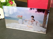水晶影像定制照片制作相框合影毕业纪念婚纱照片摆台双面可看照片