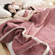 毛毯加厚珊瑚绒毯子薄被子盖毯法兰绒，冬季空调毯午睡毯单双人床单