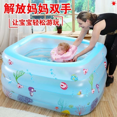 新生婴儿游泳池家用充气幼儿童，加厚保温可折o叠宝宝室内小孩洗澡