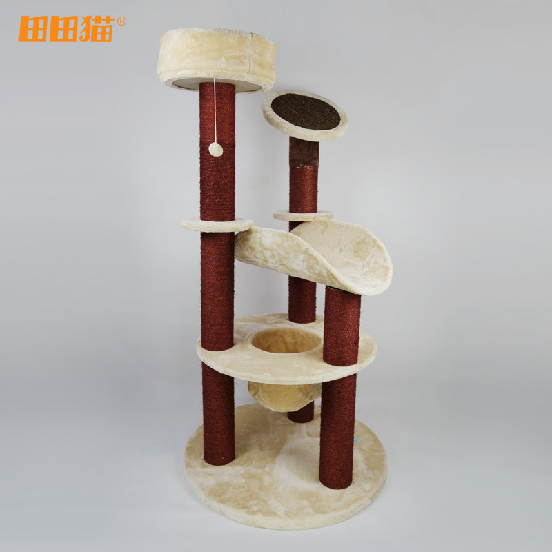 提恩猫田田猫豪华版枣红剑麻绳猫爬架猫家具猫玩具猫抓板用品包邮|ruв категории животное/Животное питание и принадлежностей, кошка/собака игрушка, кошка на раме - от Buy2taobao.com для оказания профессиональной услуги покупки агента Taobao