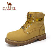Camel骆驼男靴冬季保暖靴子真皮短靴高帮鞋马丁靴工装靴大黄靴 男