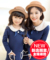 上下架计划:2014新款韩国品牌亲子装秋装母女装韩版淑女连衣裙 蓝色公主裙