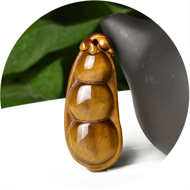 天然虎眼石四季豆吊坠项链虎晴石福豆挂件四季平安饰品项坠配链子|ruв категории Украшения,ювелирные изделия, кулон/кулон - от Buy2taobao.com для оказания профессиональной услуги покупки агента Taobao