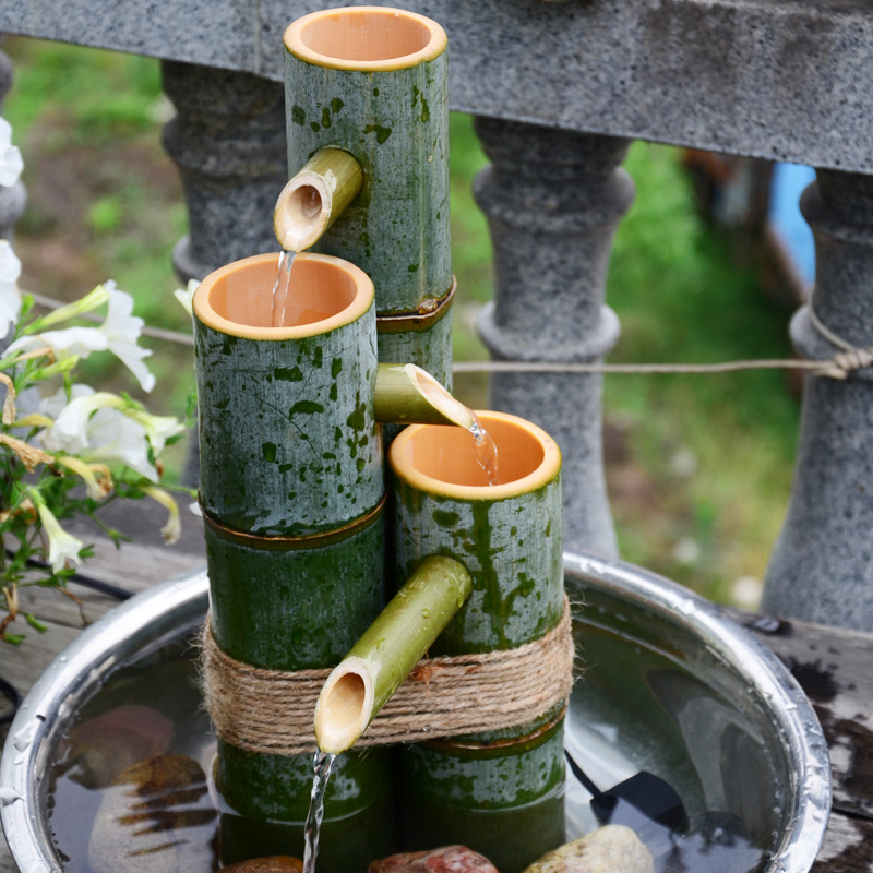 立式三根竹流水器 新鲜老楠竹手工制作 适合扁平较浅鱼缸|ruв категории Домашний быт, украшения - от Buy2taobao.com для оказания профессиональной услуги покупки агента Taobao