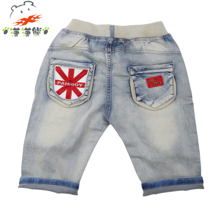 童装男童牛仔短裤 男童中裤夏装薄 儿童牛仔裤