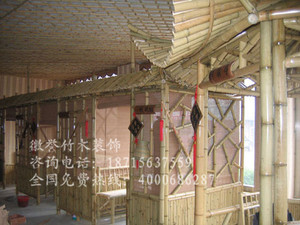 现代化的竹别墅竹门楼竹篱笆竹竹筏长廊a别墅室别墅区北京银湖图片