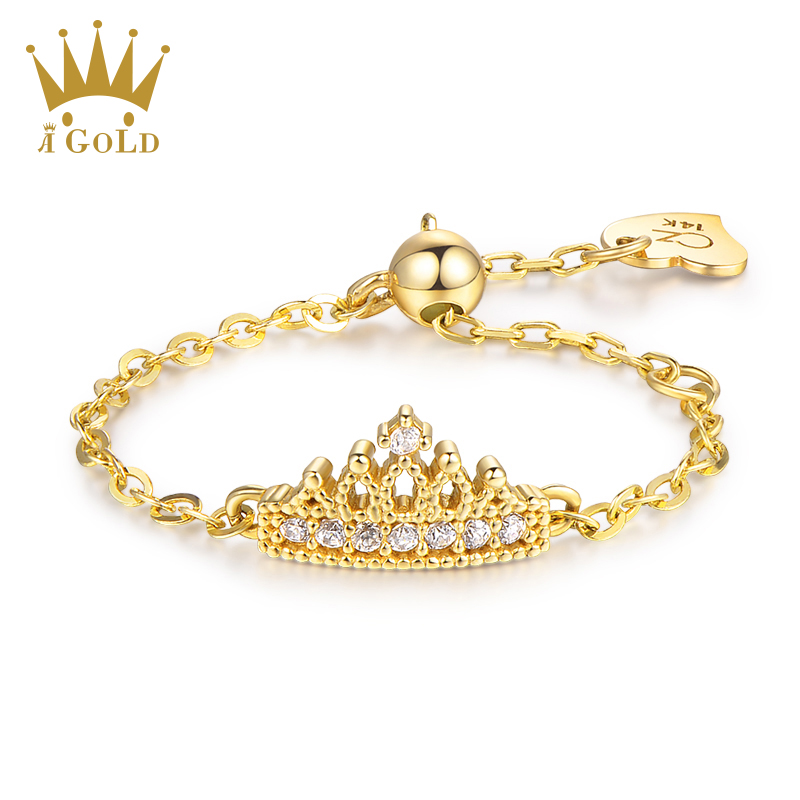 A iGOLD 玹金14K 金戒指 王冠軟戒指皇冠戒指女彩金 金指環指圈在類目 珠寶/鑽石/翡翠/黃金, K金首飾, 手飾中 - 來自Buy2taobao.com提供專業的淘寶代購服務